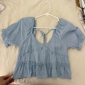 Blue crop size small- GUC
